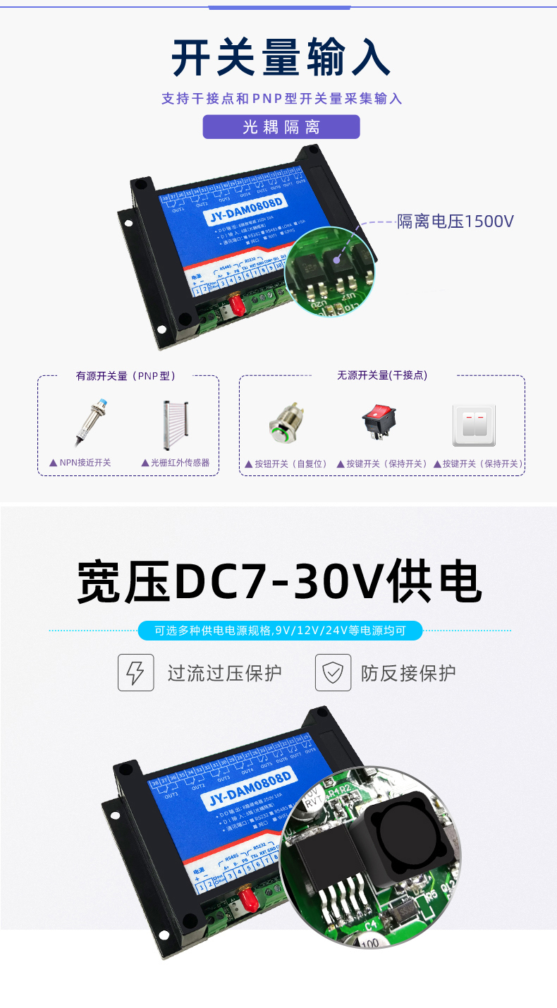 云平臺(tái) GPRS-0808 遠(yuǎn)程智能控制器 供電方式