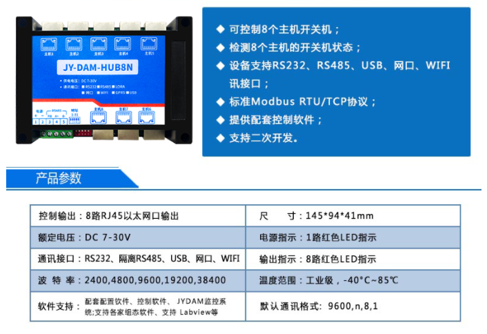 DAM-HUB8N 產(chǎn)品參數(shù)