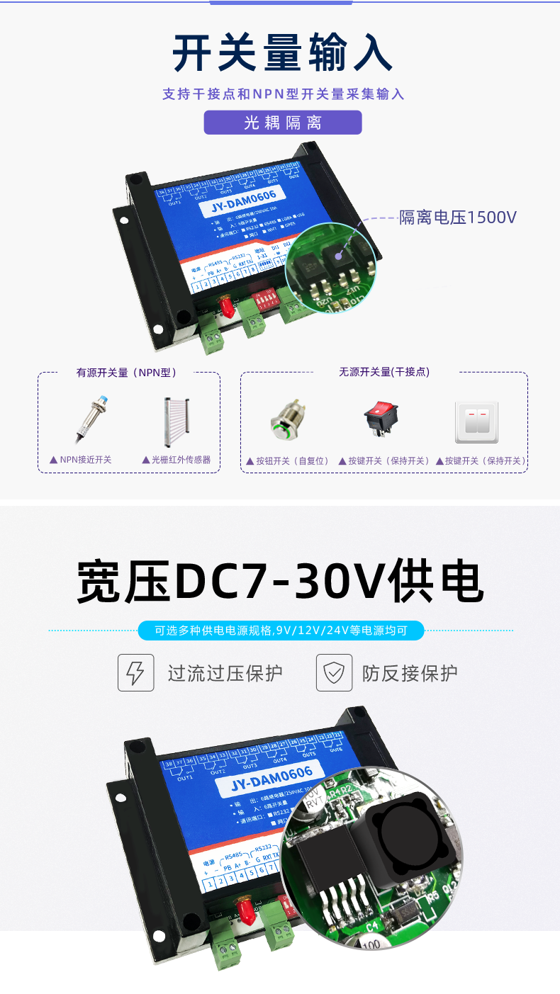 云平臺 DAM-0606 遠(yuǎn)程智能控制器輸入說明